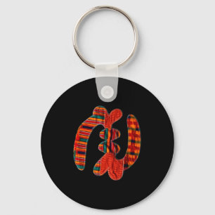 Gye Nyame - Afrikanisches Kente-Tuch-Symbol Ghana Schlüsselanhänger