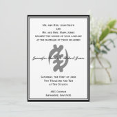 Gye Nyame Einladung in Schwarz (Stehend Vorderseite)