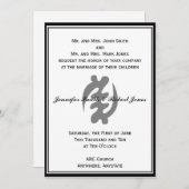 Gye Nyame Einladung in Schwarz (Vorne/Hinten)