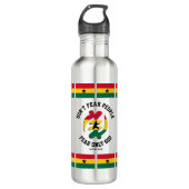 Gye Nyame FEAR NUR GOD Christlich Ghana Edelstahlflasche (Vorderseite)