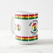 Gye Nyame FEAR NUR GOD Christlich Ghana Kaffeetasse (Vorderseite Links)