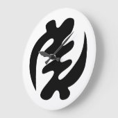 Gye Nyame | God is Supreme Adinkra Symbol Große Wanduhr (Winkel)