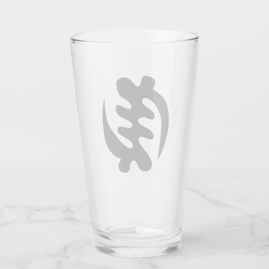 Gye Nyame | Gott ist das höchste Adinkra-Symbol Glas (Rückseite)