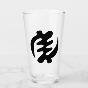 Gye Nyame   Gott ist das höchste Adinkra-Symbol Glas