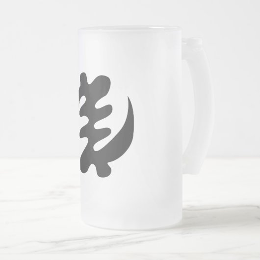 Gye Nyame | Gott ist das höchste Adinkra-Symbol Mattglas Bierglas (VorderseiteRechts)