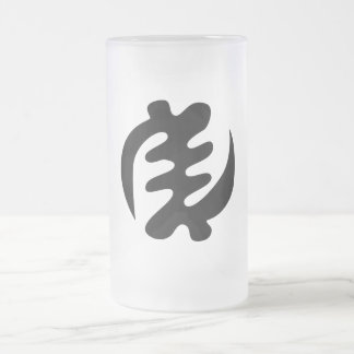 Gye Nyame | Gott ist das höchste Adinkra-Symbol Mattglas Bierglas