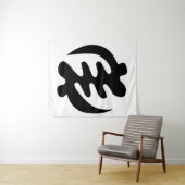 Gye Nyame | Gott ist das höchste Adinkra-Symbol Wandteppich (Beispiel (Horizontal))