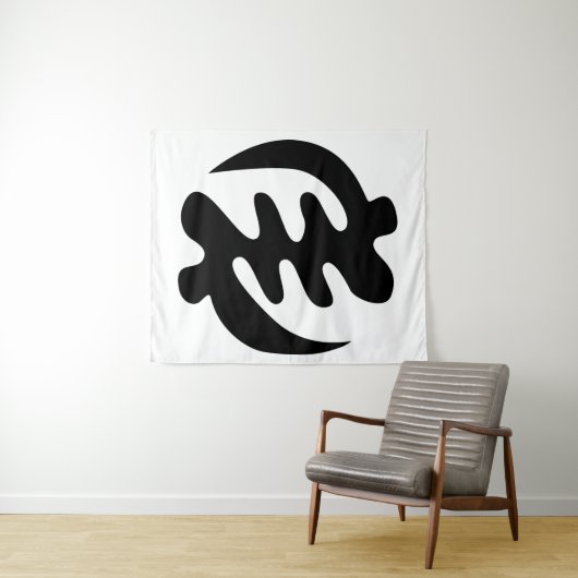 Gye Nyame | Gott ist das höchste Adinkra-Symbol Wandteppich (Beispiel (Horizontal))