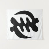 Gye Nyame | Gott ist das höchste Adinkra-Symbol Wandteppich (Vorderseite (Horizontal))