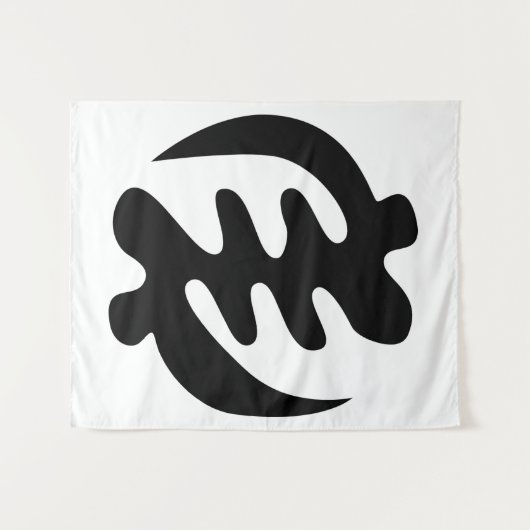 Gye Nyame | Gott ist das höchste Adinkra-Symbol Wandteppich (Vorderseite (Horizontal))