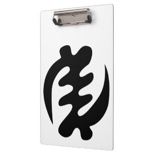 Gye Nyame Gott ist höchstes Adinkra-Symbol Klemmbrett