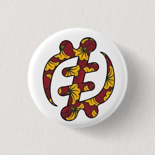 Gye Nyame Knopf Button (Vorderseite)