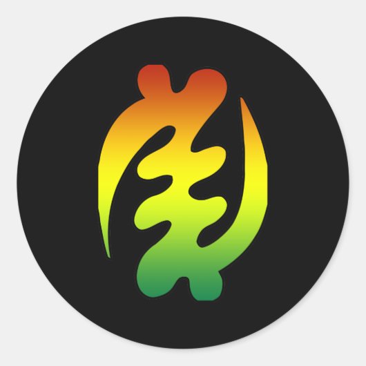 GYE NYAME RUNDER AUFKLEBER (Vorderseite)