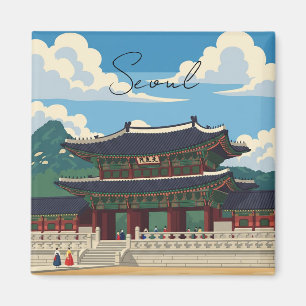 Gyeongbokgung in Seoul, Südkorea Magnet