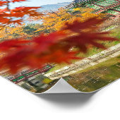 Gyeongbokgung Korea-Herbstlaub Poster (Ecke)