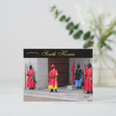 Gyeongbokgung Palace Security Seoul South Korea Postkarte (Stehend Vorderseite)