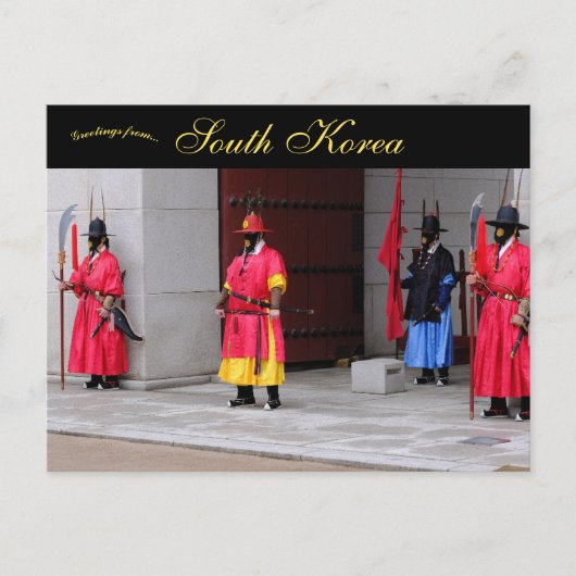 Gyeongbokgung Palace Security Seoul South Korea Postkarte (Vorderseite)