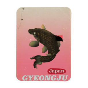 Gyeongju Korea Vintage-Reiseposter im Stil der Ver Magnet