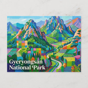 Gyeryongsan-Nationalpark Südkorea Postkarte