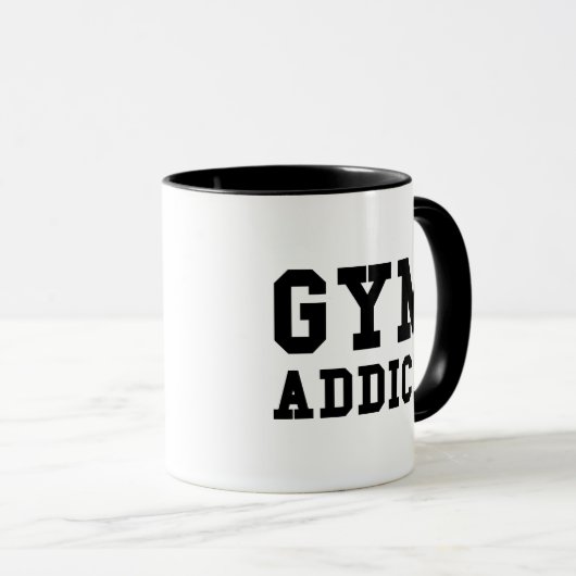 GYM ADDICT COFFEE TASSE (VorderseiteRechts)