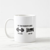 Gym and Bed - Funny Cartoon Piktogramm - Neuheit Kaffeetasse (Links)
