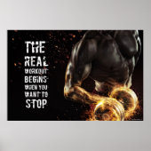 GYM B Artwork Training Workout Motivation Quote Poster (Vorne)