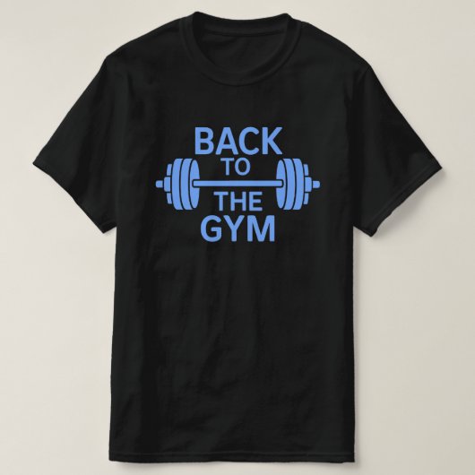 Gym Barbell Black T-Shirt (Design vorne)