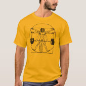 Gym Barbell Deadlift - Vitruvian Man T-Shirt (Vorderseite)
