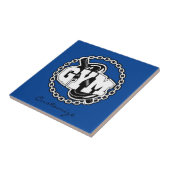 Gym Barbell Logo Thunder_Cove Fliese (Seite)