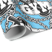 Gym Barbell Logo Thunder_Cove Geschenkpapier (Rolleneckpunkt)