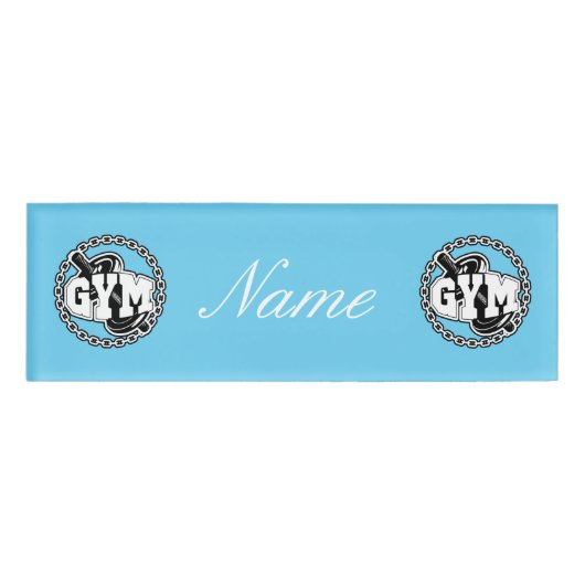 Gym Barbell Logo Thunder_Cove Namenschild (Vorderseite)