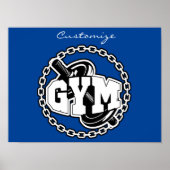 Gym Barbell Logo Thunder_Cove Poster (Vorne)