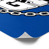 Gym Barbell Logo Thunder_Cove Poster (Ecke)