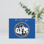 Gym Barbell Logo Thunder_Cove Postkarte (Stehend Vorderseite)
