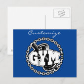 Gym Barbell Logo Thunder_Cove Postkarte (Vorne/Hinten)