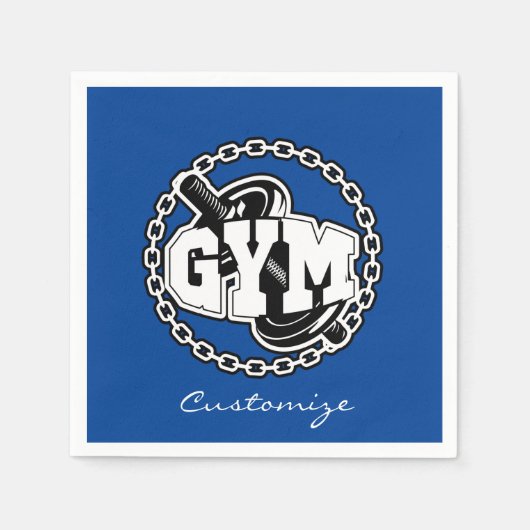 Gym Barbell Logo Thunder_Cove Serviette (Vorderseite)