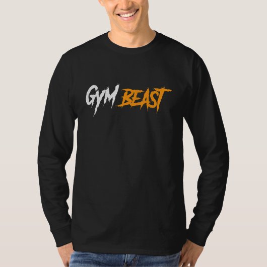 Gym Beast Bodybuilding Kraftheben Gewichtsabnahme T-Shirt (Vorderseite)