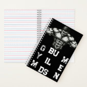 Gym Beast Notebook Veiny Dumbell Grip Cover Notizblock (Innen)