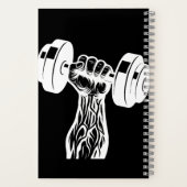 Gym Beast Notebook Veiny Dumbell Grip Cover Notizblock (Rückseite)