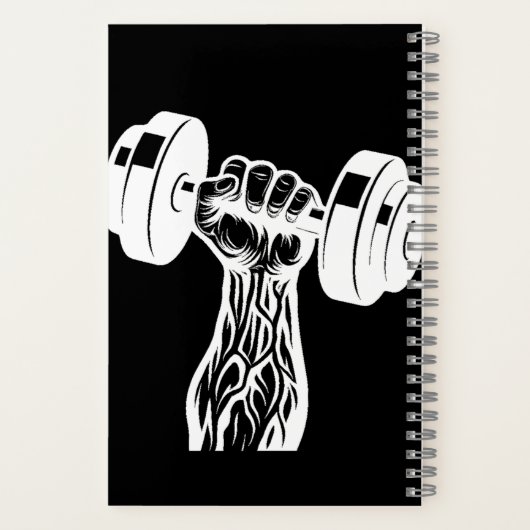 Gym Beast Notebook Veiny Dumbell Grip Cover Notizblock (Rückseite)