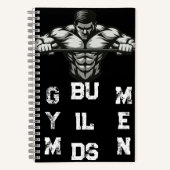 Gym Beast Notebook Veiny Dumbell Grip Cover Notizblock (Vorderseite)