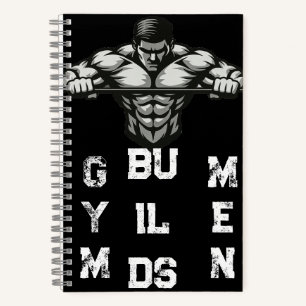 Gym Beast Notebook Veiny Dumbell Grip Cover Notizblock