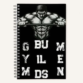 Gym Beast Notebook Veiny Dumbell Grip Cover Notizblock