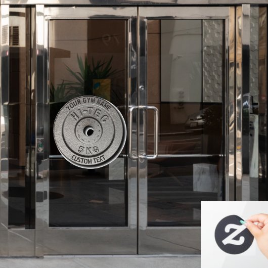 Gym-Besitzer oder User-Fitness Funny Gray Edition Fensteraufkleber (Büro Tür)