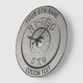 Gym-Besitzer oder User-Fitness Funny Gray Edition Große Wanduhr (Winkel)