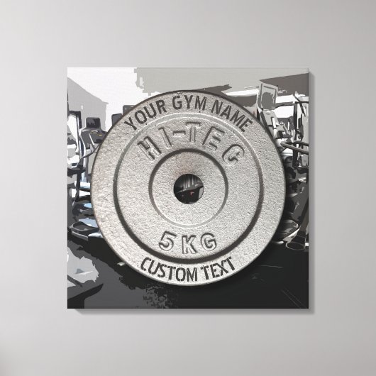 Gym-Besitzer oder User-Fitness Funny Gray Edition Leinwanddruck (Vorderseite)