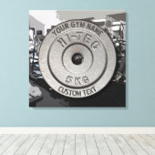 Gym-Besitzer oder User-Fitness Funny Gray Edition Leinwanddruck (Insitu (Holzboden))