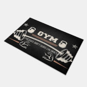 Gym Black doormat, Funny Fitness doormat Fußmatte (Schrägansicht)