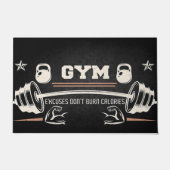 Gym Black doormat, Funny Fitness doormat Fußmatte (Vorderseite)