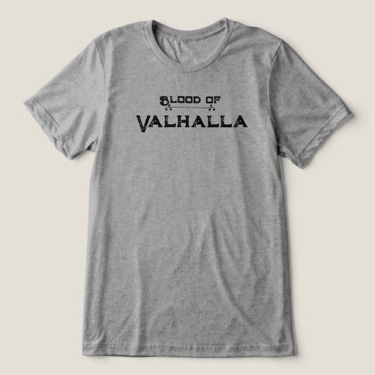 Gym/Blut von Valhallla Tri-Blend Shirt (Design Vorderseite)
